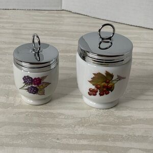 vintage Royal Worcester porcelain egg coddlers